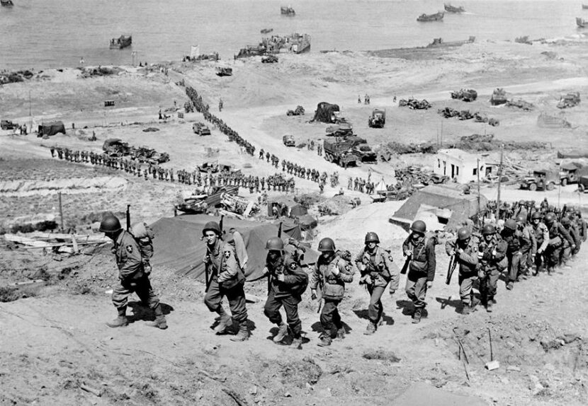 American infantry on D-Day Plus One (Public Domain)